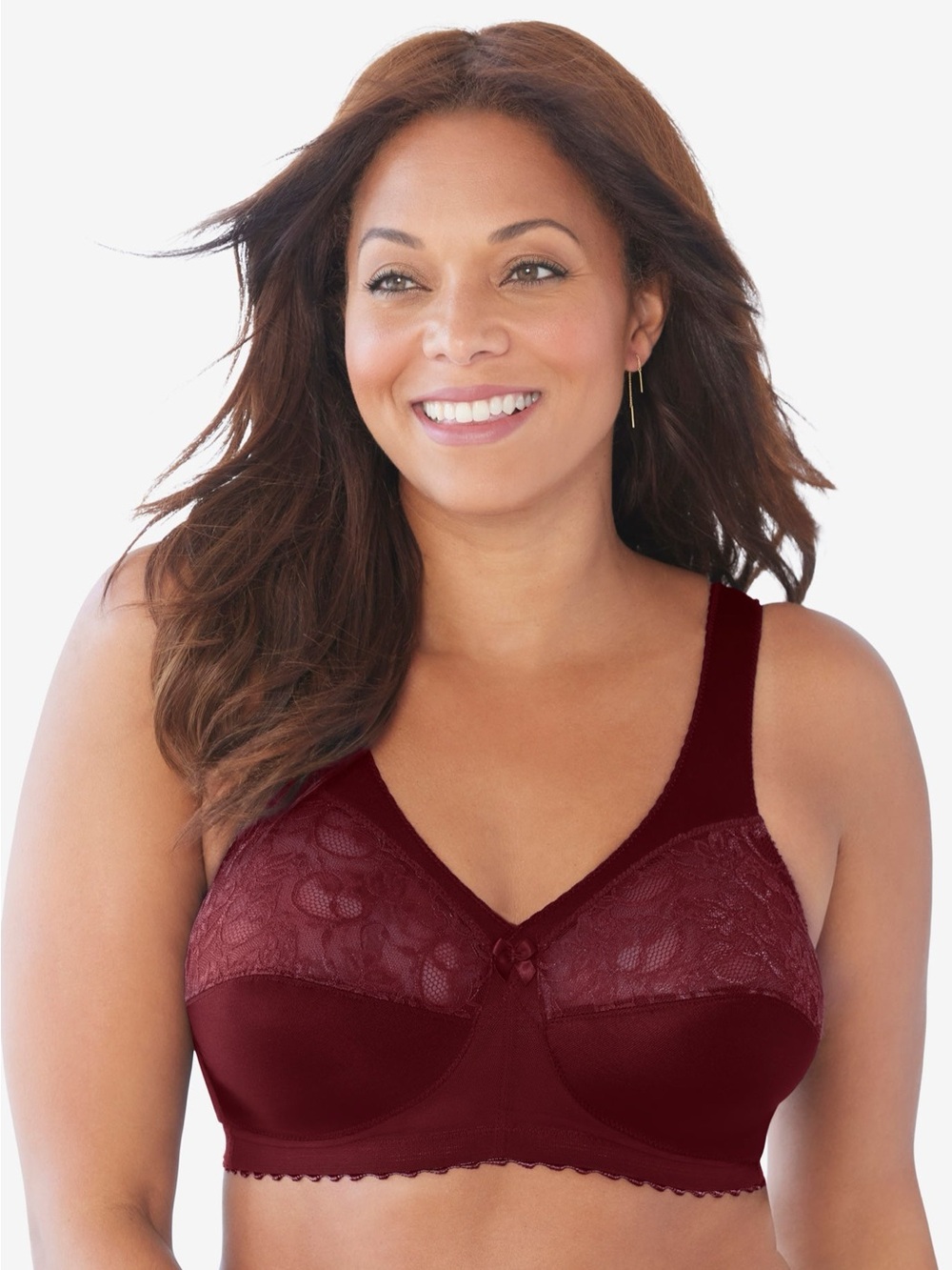 Glamorise MagicLift Original Support Bra Burgundy Maroon Style 1000 NWT Size 38B